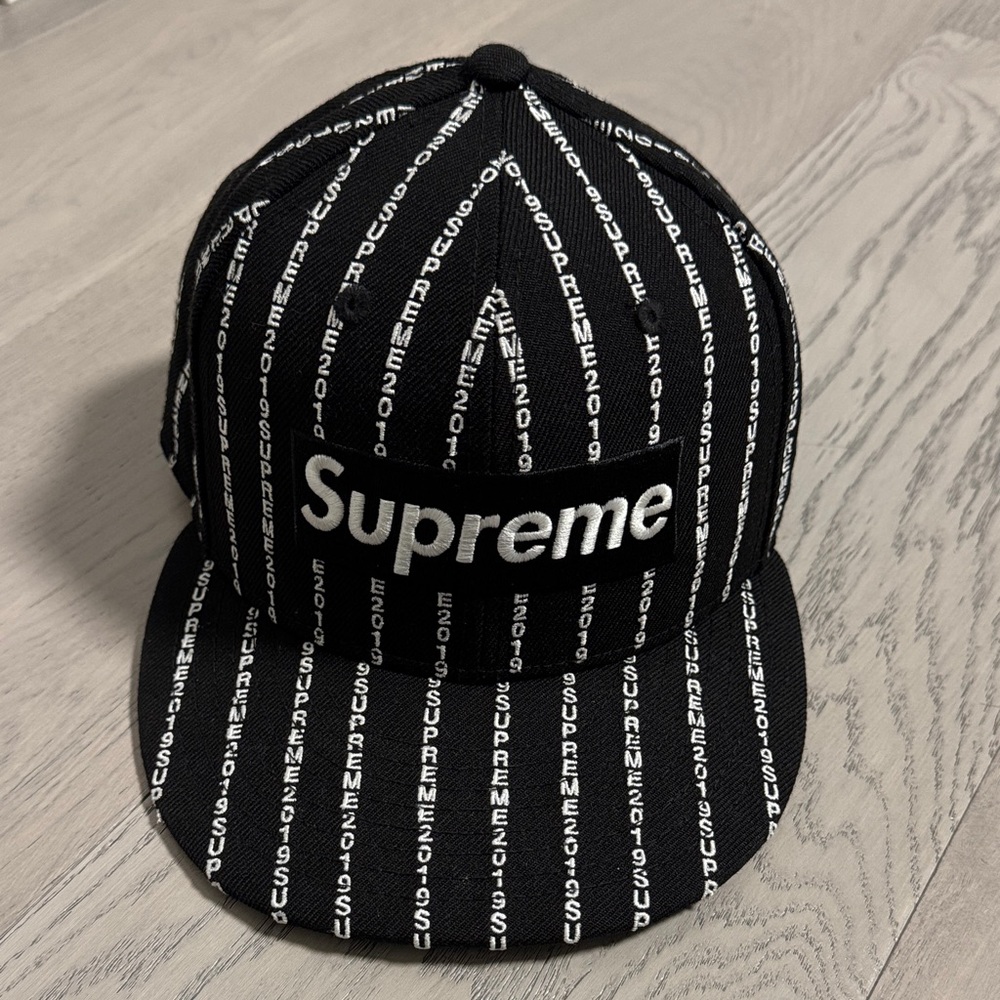 Supreme Black and White Patterned Hat